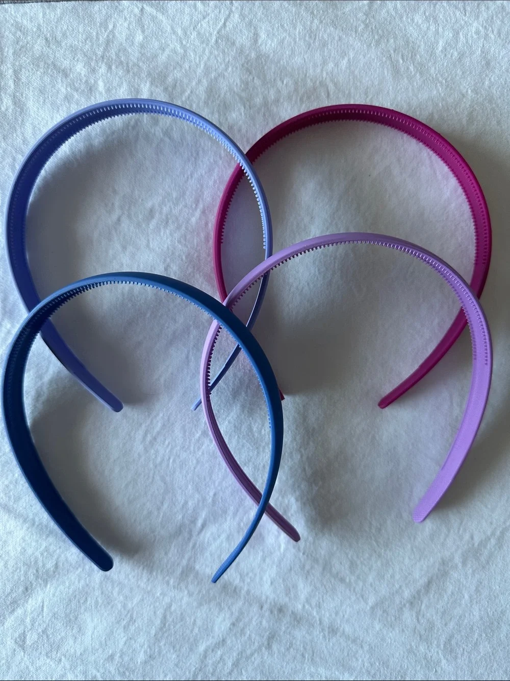 NWOT! Set of 4 Solid Color Matte Headbands - Berry, Lavender, Lilac, Blue